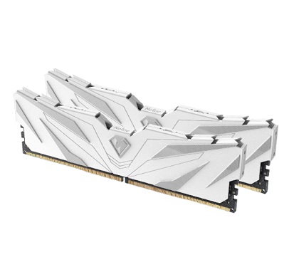 קיט זיכרונות למחשב נייח כולל צלעות קירור לבן נטק Netac NTSWD5P60DP -32W Shadow II DDR5 White 32GB (2x16GB) DDR5 6000MT/s CL38 Intel XMP Kit